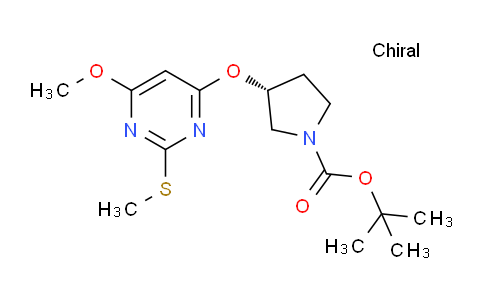 CAS No. 1354009-81-6, (R)-tert-Butyl 3-((6-methoxy-2-(methylthio)pyrimidin-4-yl)oxy)pyrrolidine-1-carboxylate