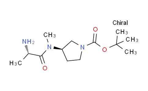 CAS No. 1401667-03-5, (R)-tert-Butyl 3-((S)-2-amino-N-methylpropanamido)pyrrolidine-1-carboxylate