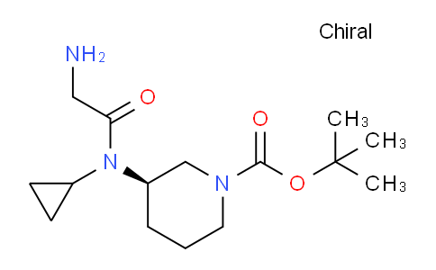 CAS No. 1354014-91-7, (R)-tert-Butyl 3-(2-amino-N-cyclopropylacetamido)piperidine-1-carboxylate