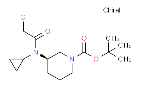 CAS No. 1353995-93-3, (R)-tert-Butyl 3-(2-chloro-N-cyclopropylacetamido)piperidine-1-carboxylate