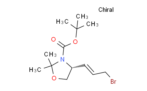CAS No. 142573-55-5, (R)-tert-Butyl 4-(3-bromoprop-1-en-1-yl)-2,2-dimethyloxazolidine-3-carboxylate