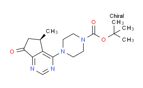 CAS No. 1001180-21-7, (R)-tert-Butyl 4-(5-methyl-7-oxo-6,7-dihydro-5H-cyclopenta[d]pyrimidin-4-yl)piperazine-1-carboxylate