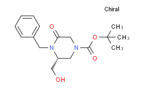 CAS No. 1384268-90-9, (R)-tert-Butyl 4-benzyl-3-(hydroxymethyl)-5-oxopiperazine-1-carboxylate