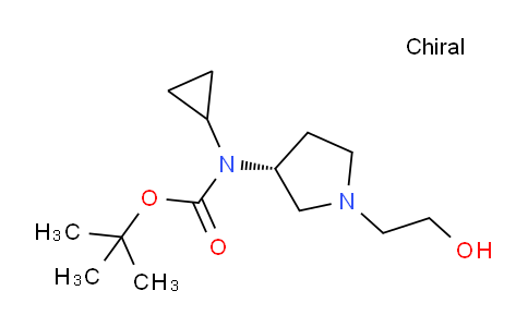 CAS No. 1354019-38-7, (R)-tert-Butyl cyclopropyl(1-(2-hydroxyethyl)pyrrolidin-3-yl)carbamate