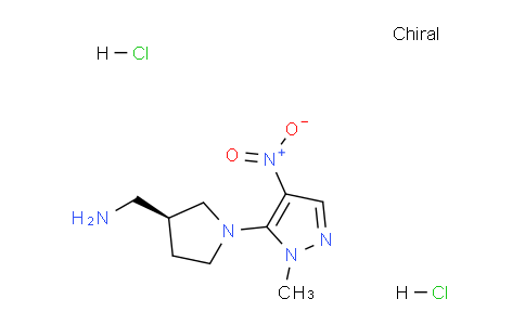 CAS No. 1363408-36-9, (S)-(1-(1-Methyl-4-nitro-1H-pyrazol-5-yl)pyrrolidin-3-yl)methanamine dihydrochloride