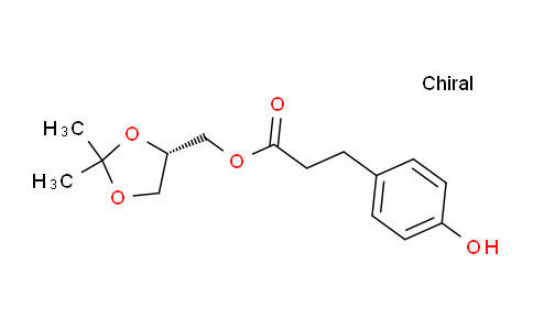 CAS No. 144256-11-1, (S)-(2,2-Dimethyl-1,3-dioxolan-4-yl)methyl 3-(4-hydroxyphenyl)propanoate