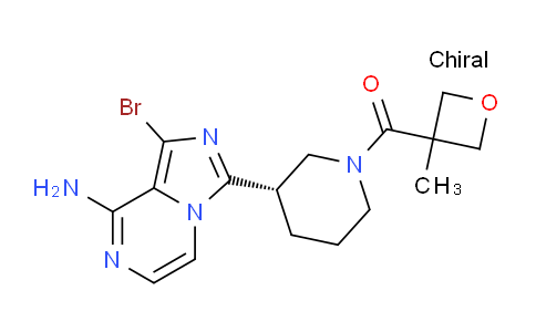 CAS No. 1956434-97-1, (S)-(3-(8-Amino-1-bromoimidazo[1,5-a]pyrazin-3-yl)piperidin-1-yl)(3-methyloxetan-3-yl)methanone