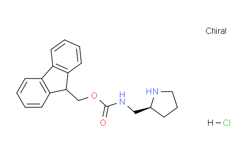 CAS No. 1217813-15-4, (S)-(9H-Fluoren-9-yl)methyl (pyrrolidin-2-ylmethyl)carbamate hydrochloride