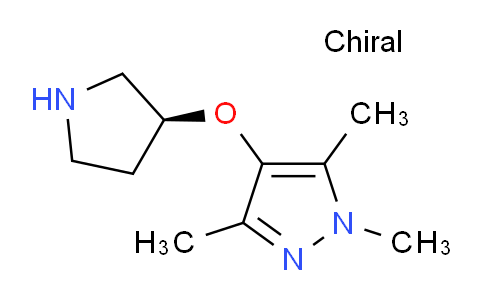 CAS No. 1956435-72-5, (S)-1,3,5-Trimethyl-4-(pyrrolidin-3-yloxy)-1H-pyrazole