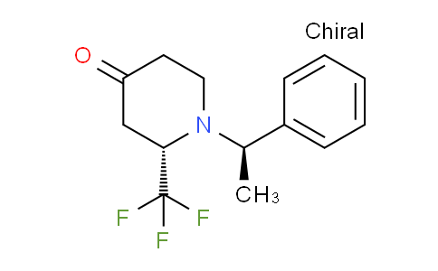 CAS No. 577692-46-7, (S)-1-((R)-1-Phenylethyl)-2-(trifluoromethyl)piperidin-4-one
