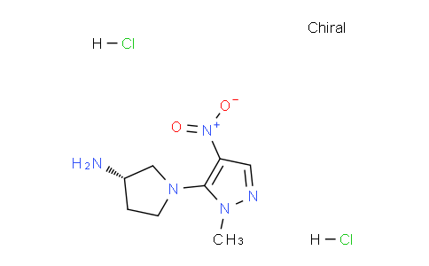 CAS No. 1363408-26-7, (S)-1-(1-Methyl-4-nitro-1H-pyrazol-5-yl)pyrrolidin-3-amine dihydrochloride