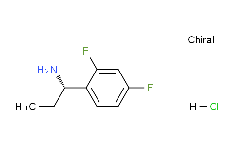 CAS No. 1309598-65-9, (S)-1-(2,4-Difluorophenyl)propan-1-amine hydrochloride