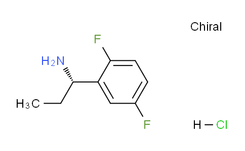 CAS No. 1391431-90-5, (S)-1-(2,5-Difluorophenyl)propan-1-amine hydrochloride