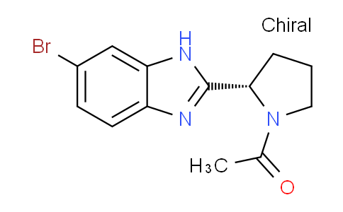 CAS No. 1255936-18-5, (S)-1-(2-(6-Bromo-1H-benzo[d]imidazol-2-yl)pyrrolidin-1-yl)ethanone