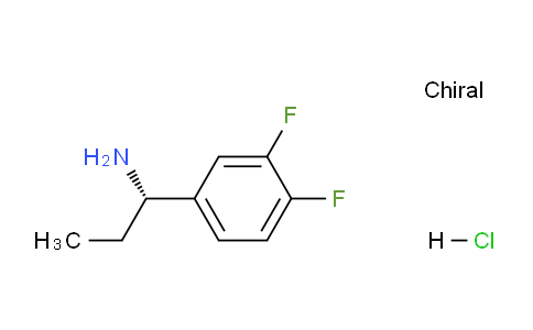CAS No. 1785760-88-4, (S)-1-(3,4-Difluorophenyl)propan-1-amine hydrochloride