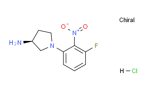 CAS No. 1233859-98-7, (S)-1-(3-Fluoro-2-nitrophenyl)pyrrolidin-3-amine hydrochloride