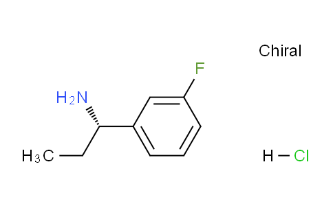 CAS No. 1310923-31-9, (S)-1-(3-Fluorophenyl)propan-1-amine hydrochloride
