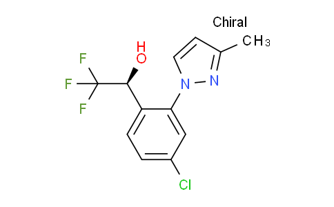 CAS No. 1956436-51-3, (S)-1-(4-Chloro-2-(3-methyl-1H-pyrazol-1-yl)phenyl)-2,2,2-trifluoroethanol