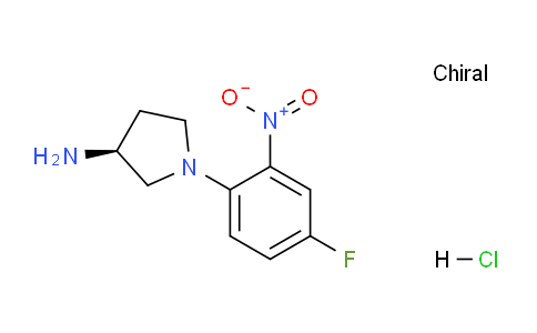 CAS No. 1233860-06-4, (S)-1-(4-Fluoro-2-nitrophenyl)pyrrolidin-3-amine hydrochloride