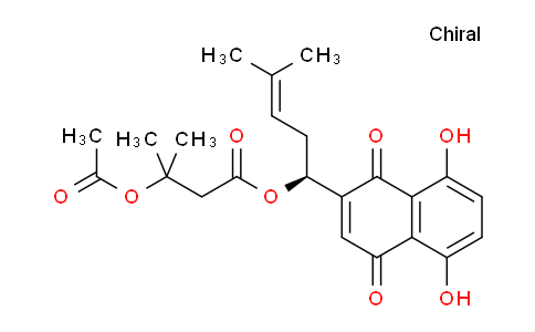 CAS No. 69091-17-4, (S)-1-(5,8-Dihydroxy-1,4-dioxo-1,4-dihydronaphthalen-2-yl)-4-methylpent-3-en-1-yl 3-acetoxy-3-methylbutanoate