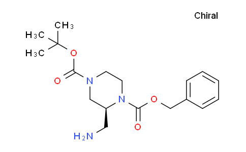 CAS No. 1932167-34-4, (S)-1-Benzyl 4-tert-butyl 2-(aminomethyl)piperazine-1,4-dicarboxylate