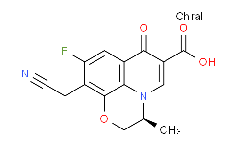 CAS No. 176760-98-8, (S)-10-(Cyanomethyl)-9-fluoro-3-methyl-7-oxo-3,7-dihydro-2H-[1,4]oxazino[2,3,4-ij]quinoline-6-carboxylic acid