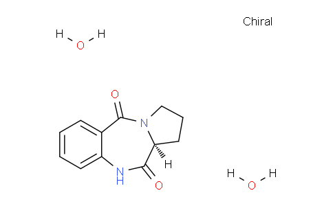 CAS No. 138865-23-3, (S)-2,3-Dihydro-1H-benzo[e]pyrrolo[1,2-a][1,4]diazepine-5,11(10H,11aH)-dione dihydrate