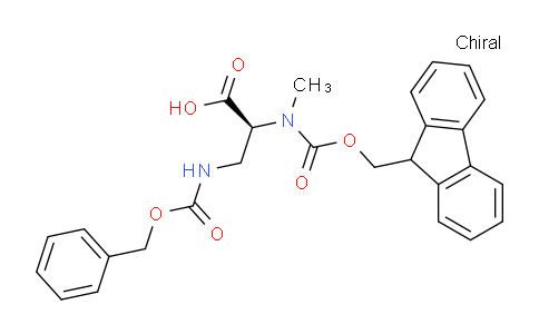 CAS No. 918428-76-9, (S)-2-((((9H-Fluoren-9-yl)methoxy)carbonyl)(methyl)amino)-3-(((benzyloxy)carbonyl)amino)propanoic acid