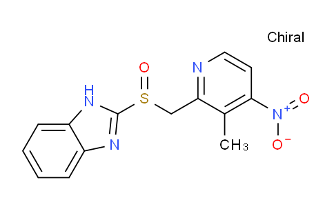 CAS No. 853950-79-5, (S)-2-(((3-Methyl-4-nitropyridin-2-yl)methyl)sulfinyl)-1H-benzo[d]imidazole