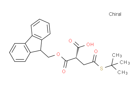CAS No. 1956434-69-7, (S)-2-(((9H-Fluoren-9-yl)methoxy)carbonyl)-4-(tert-butylthio)-4-oxobutanoic acid