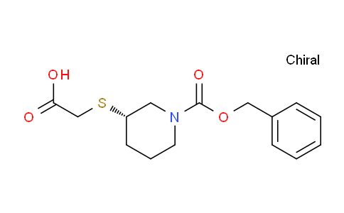 CAS No. 1354020-13-5, (S)-2-((1-((Benzyloxy)carbonyl)piperidin-3-yl)thio)acetic acid