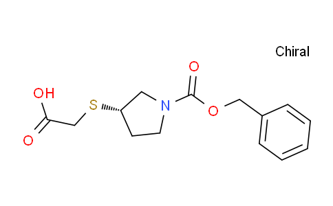 CAS No. 1353997-91-7, (S)-2-((1-((Benzyloxy)carbonyl)pyrrolidin-3-yl)thio)acetic acid