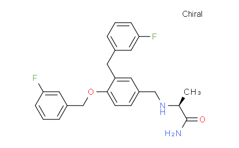 CAS No. 1000370-27-3, (S)-2-((3-(3-Fluorobenzyl)-4-((3-fluorobenzyl)oxy)benzyl)amino)propanamide