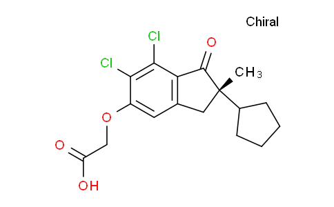 CAS No. 53108-01-3, (S)-2-((6,7-Dichloro-2-cyclopentyl-2-methyl-1-oxo-2,3-dihydro-1H-inden-5-yl)oxy)acetic acid