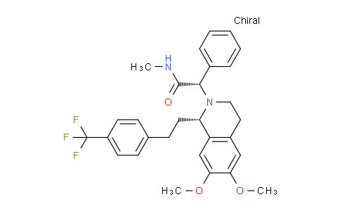 CAS No. 2055114-67-3, (S)-2-((S)-6,7-Dimethoxy-1-(4-(trifluoromethyl)phenethyl)-3,4-dihydroisoquinolin-2(1h)-yl)-n-methyl-2-phenylacetamide