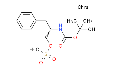 CAS No. 109687-66-3, (S)-2-((tert-Butoxycarbonyl)amino)-3-phenylpropyl methanesulfonate