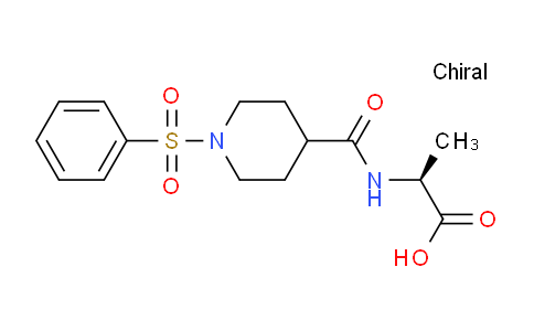 CAS No. 1212202-69-1, (S)-2-(1-(Phenylsulfonyl)piperidine-4-carboxamido)propanoic acid