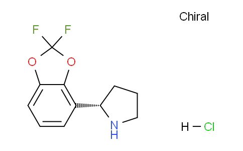 CAS No. 1956437-18-5, (S)-2-(2,2-Difluorobenzo[d][1,3]dioxol-4-yl)pyrrolidine hydrochloride