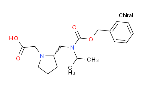 CAS No. 1354003-33-0, (S)-2-(2-((((Benzyloxy)carbonyl)(isopropyl)amino)methyl)pyrrolidin-1-yl)acetic acid