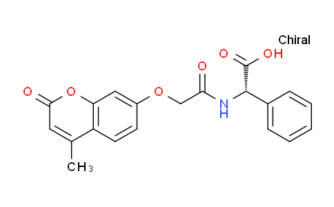 CAS No. 1243062-50-1, (S)-2-(2-((4-Methyl-2-oxo-2H-chromen-7-yl)oxy)acetamido)-2-phenylacetic acid