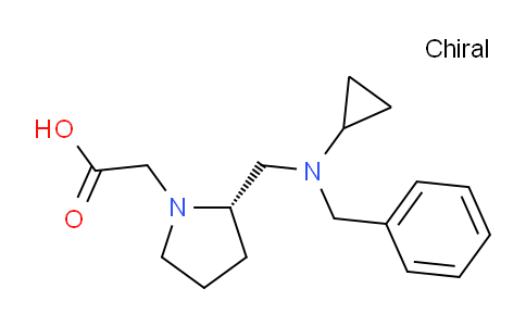 CAS No. 1353996-54-9, (S)-2-(2-((Benzyl(cyclopropyl)amino)methyl)pyrrolidin-1-yl)acetic acid
