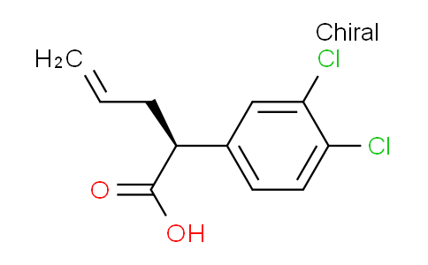 CAS No. 147643-57-0, (S)-2-(3,4-Dichlorophenyl)pent-4-enoic acid