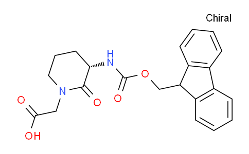 CAS No. 215190-25-3, (S)-2-(3-((((9H-Fluoren-9-yl)methoxy)carbonyl)amino)-2-oxopiperidin-1-yl)acetic acid