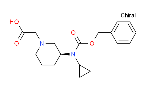 CAS No. 1353993-57-3, (S)-2-(3-(((Benzyloxy)carbonyl)(cyclopropyl)amino)piperidin-1-yl)acetic acid