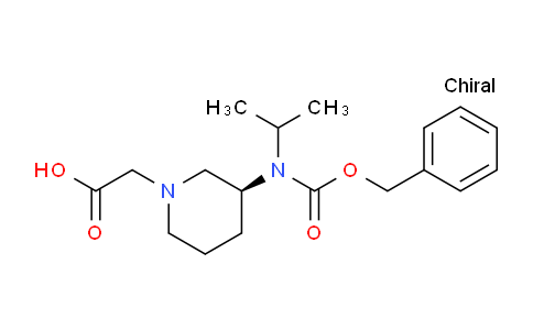CAS No. 1354009-66-7, (S)-2-(3-(((Benzyloxy)carbonyl)(isopropyl)amino)piperidin-1-yl)acetic acid