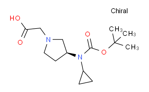 CAS No. 1354004-55-9, (S)-2-(3-((tert-Butoxycarbonyl)(cyclopropyl)amino)pyrrolidin-1-yl)acetic acid