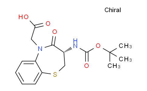 CAS No. 250349-13-4, (S)-2-(3-((tert-Butoxycarbonyl)amino)-4-oxo-3,4-dihydrobenzo[b][1,4]thiazepin-5(2H)-yl)acetic acid