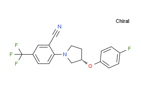 CAS No. 1515857-15-4, (S)-2-(3-(4-Fluorophenoxy)pyrrolidin-1-yl)-5-(trifluoromethyl)benzonitrile