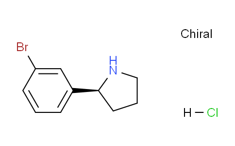 CAS No. 1391452-66-6, (S)-2-(3-Bromophenyl)pyrrolidine hydrochloride