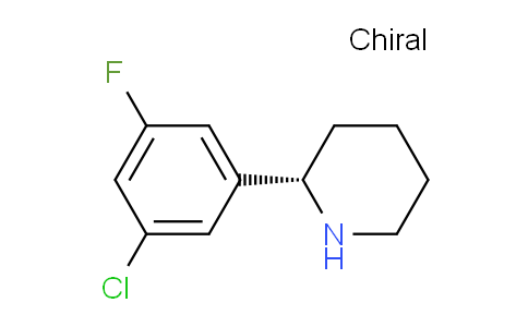 CAS No. 1212955-17-3, (S)-2-(3-Chloro-5-fluorophenyl)piperidine